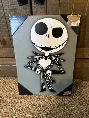 The Nightmare Before Christmas Jack Skellington Wall Art - Black & White
